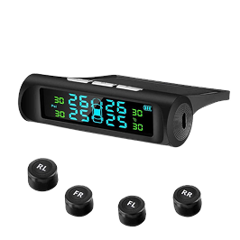 Skyshop® C240 Pro Solar Powered TPMS with Smart Voice Alert | External Wireless Tyre Pressure Monitoring System | Real-Time Precision Sensors for All Cars, Bikes & Scooters
