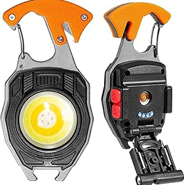 Portable LED Flashlight COB Keychain Emergency Light for Outdoor Rechargeable Flashlights