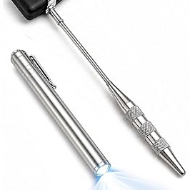 NEU Medical Doctor Pocket LED Pen Torch with Knee Hammer - High Lux Intensity Torch & Heavy