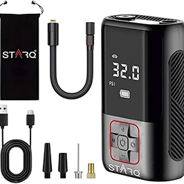 STARQ Inflate Pro Portable 2in1 Tyre Inflator/Air Compressor with Digital Display|4000mAh